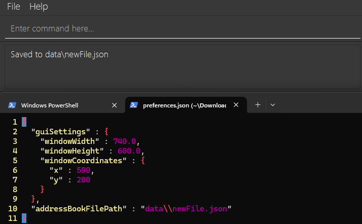 save with parameter